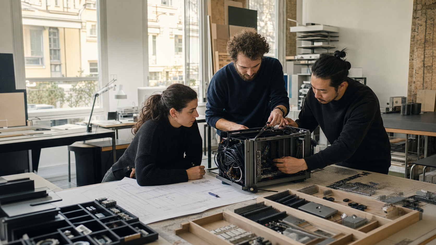Il piccolo team tecnico di BC Building al lavoro
